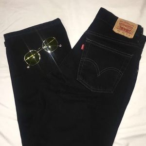 Black Relaxed fit straight leg 550 Levis